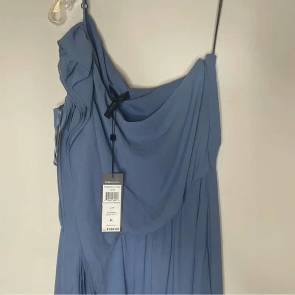 (78% OFF) NWT BCBG Maxazaria Joyce One Shoulder Ruffle Maxi Blue Dress M - Picture 4 of 7